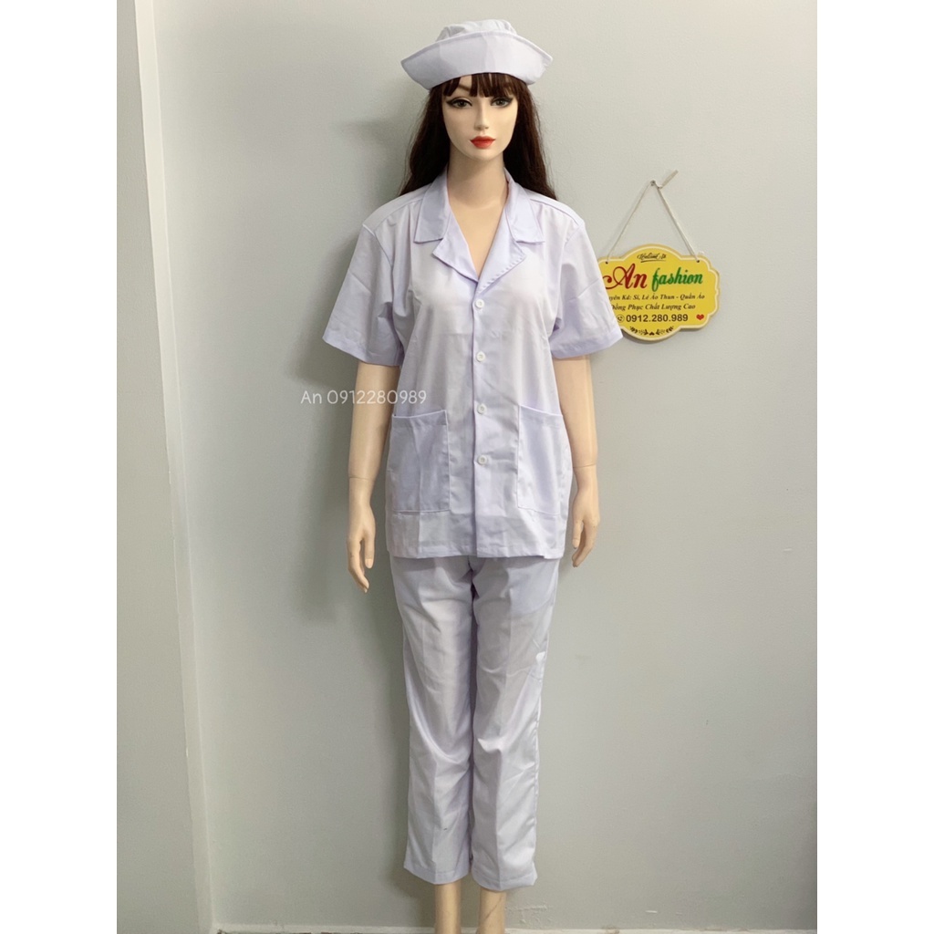 Đồng phực ngành thực phẩm, y tế, đồ blouse vải kaki cao cấp _ Hình chụp thật