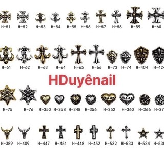 10 chiếc Cham kim loại trang trí móng tay nail