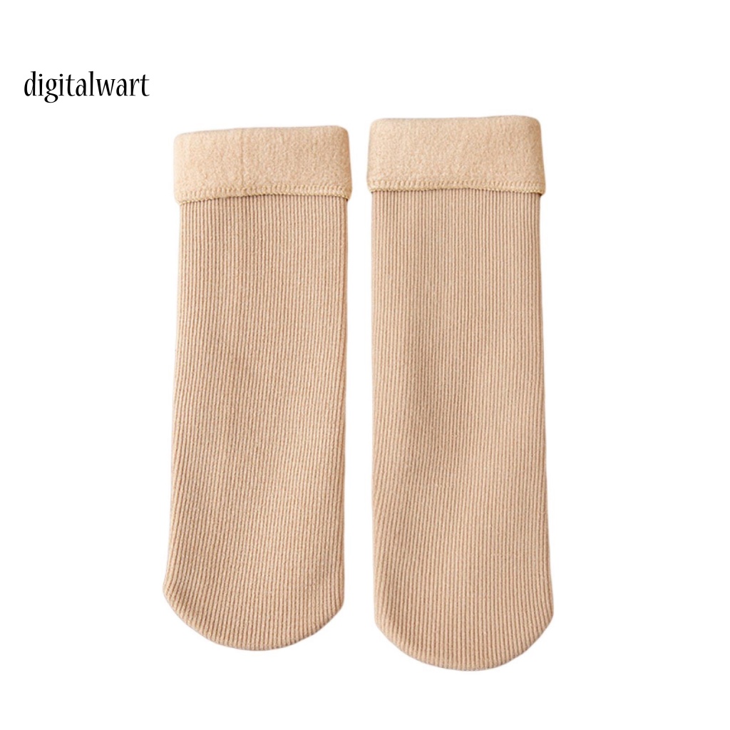 Kỹ Thuật Số| 1 Đôi Tất Lông Cừu Màu Trơn Giữ Ấm Co Giãn Thoải Mái Dùng Hàng Ngày