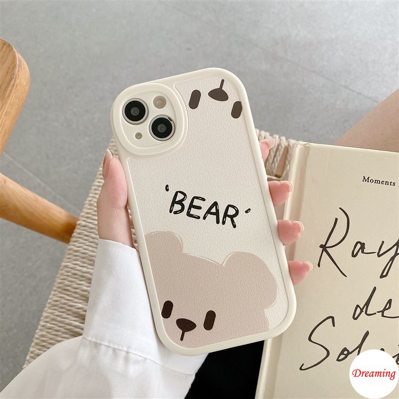 Ốp Điện Thoại Mềm In Hình Gấu Cho iphone 15 14 13 12 11 pro x xr xs max se 2020 6 6s 7 8 plus
