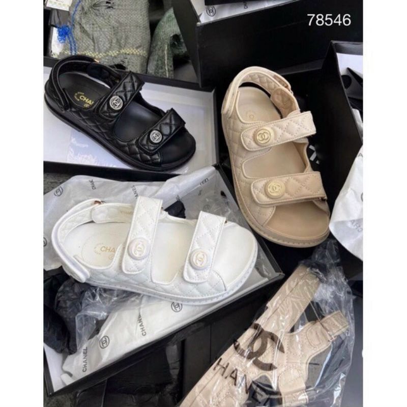 Sandal thể thao quai dán ngang khuy tròn full box
