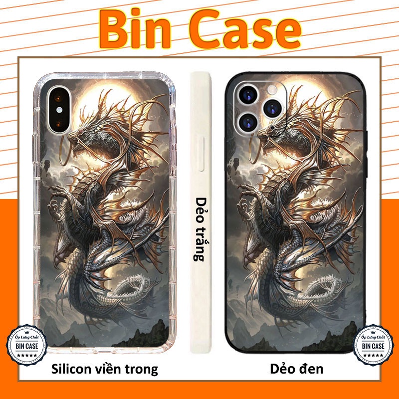 🔥Ốp Lưng Điện Thoại In Hình Con Rồng 🔥Ốp Rồng Thần Thoại Đẹp iphone 14 13 12 11 Pro Max 6 7 8 Plus X Xr Xs Max DOCLA033