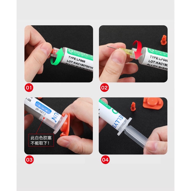 Ống Thiếc Keo Hàn Sửa Chữa Điện Thoại Không Chứa Chì Chịu Nhiệt Độ Cao Thấp