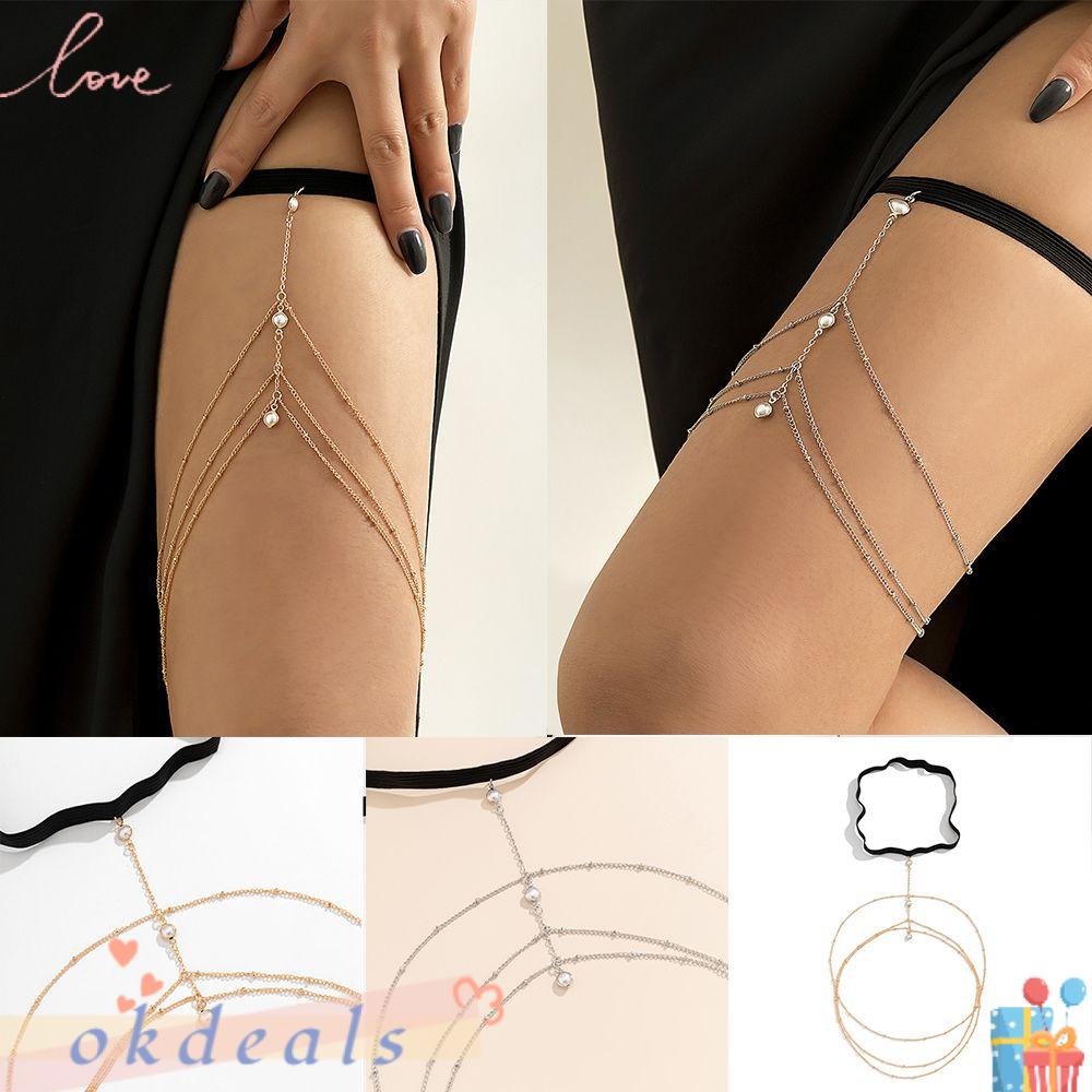 Dây Xích Đeo Đùi Nhiều Tầng Thời Trang Cho Nữ