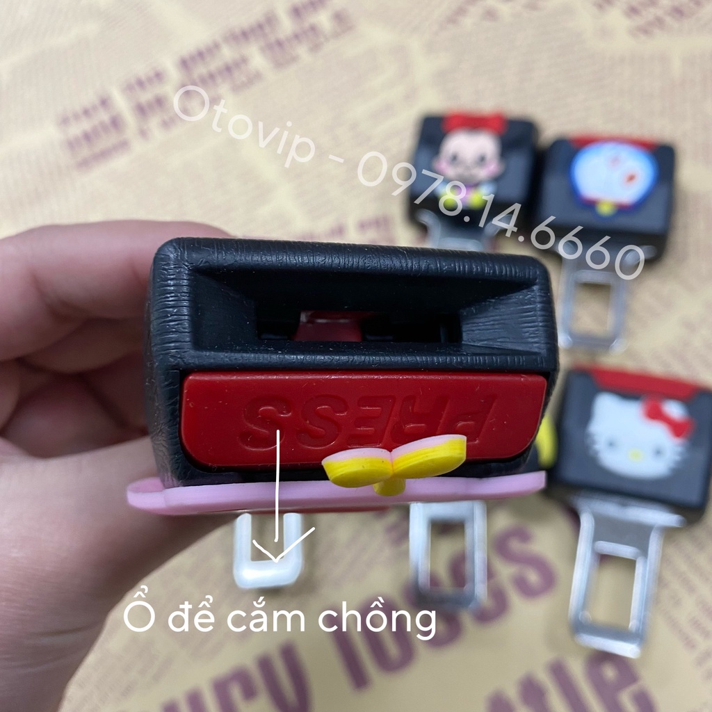 1 chiếc chốt cài dây an toàn, ngắt chuông cảnh báo loại Cao cấp có hình 3D dễ thương-Chốt cắm nối tiếp