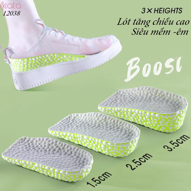Đế giày thể thao tăng chiều cao dành cho người đứng lâu thoải mái không mỏi chân 12038