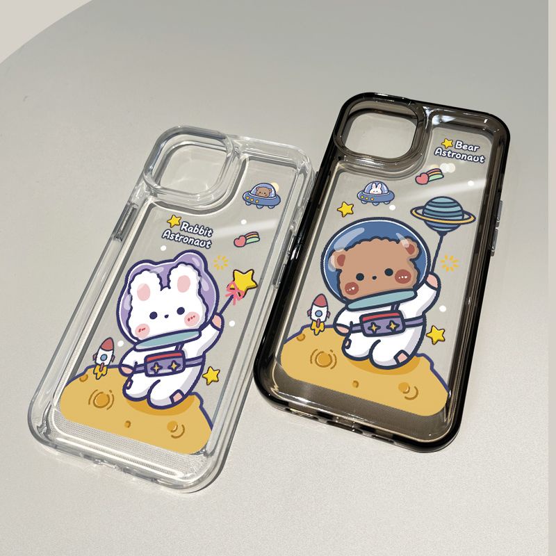 Ốp Điện Thoại TPU Mềm Trong Suốt Chống Sốc In Hình Thỏ Dễ Thương Cho IPhone 14 13 11 12 Pro Max X XR XS 7 8 6 6S Plus