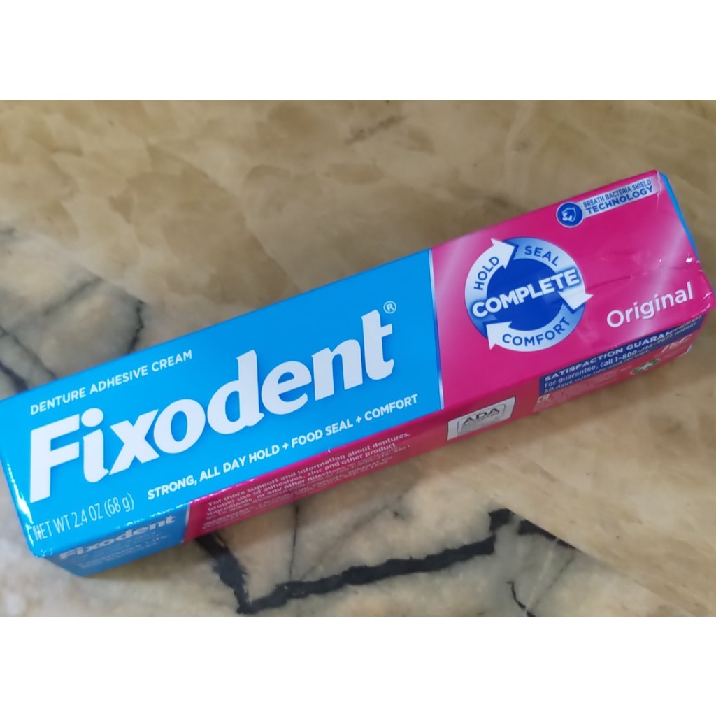 Keo dán hàm răng giả Fixodent Denture Adhesive Cream Original 68g của Mỹ