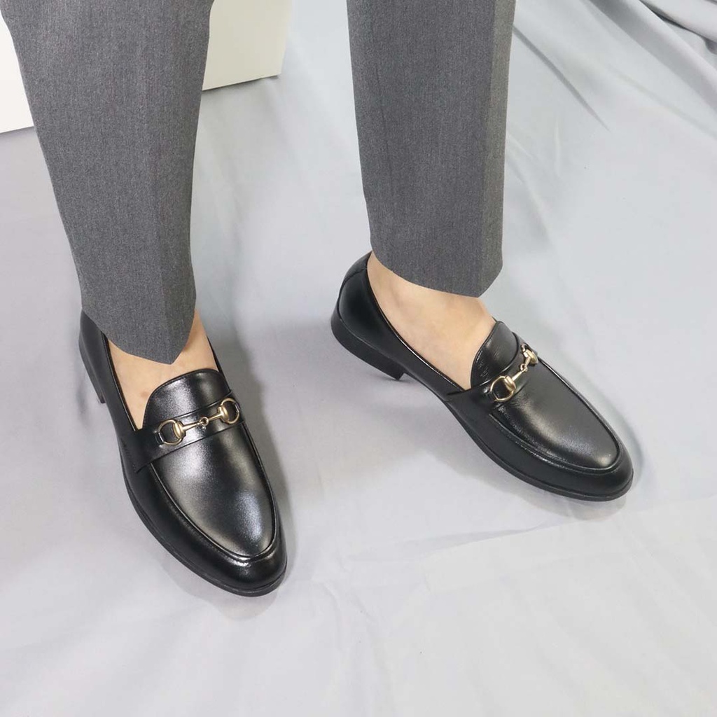 Giày nam da bò HT.NeO , Giày lười nam dáng đi-ô phong cách  trẻ trung dễ dàng phối đồ da bò thật GDN9032
