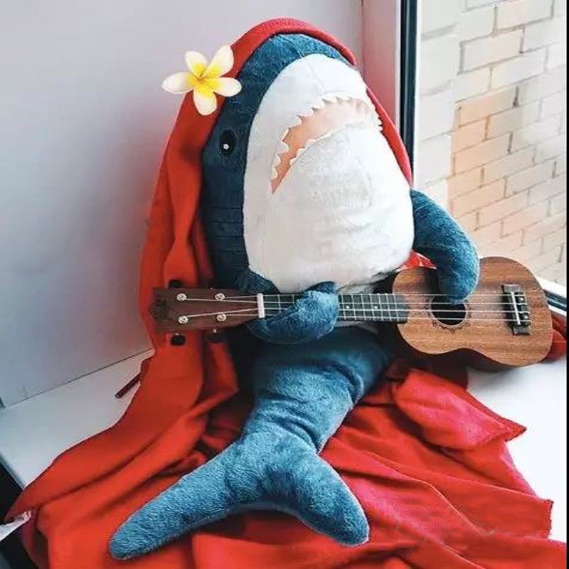 CATIMINI Cá Mập Nhồi Bông Thiết Kế Dễ Thương Dùng Trang Trí Phòng Ngủ