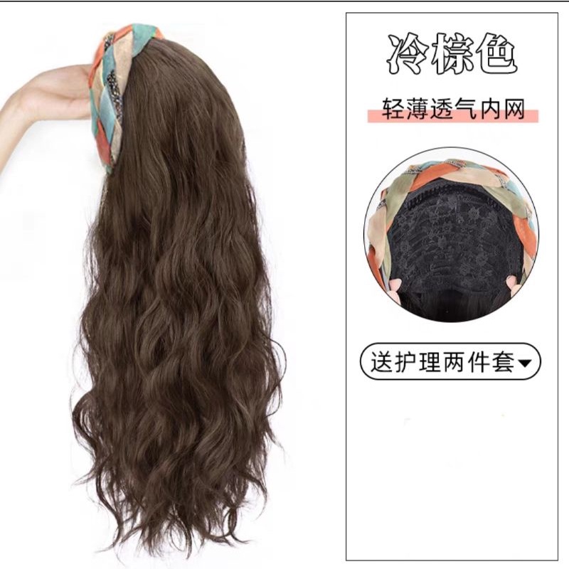 Tóc Giả Cài Băng Đô Xù Sóng Cài Đá Vintage Tơ Cao Cấp Hot New