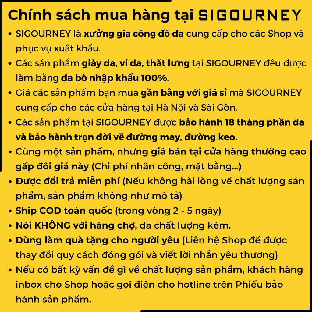 Giày Lười Nam Da Bò Thật Trẻ Trung SIGOURNEY Màu Đen SIG11 Bảo Hành 18 Tháng