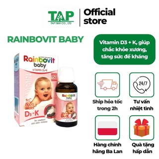 VITAMIN D3 + K RAINBOVIT BABY 30ML - NHẬP KHẨU BA LAN