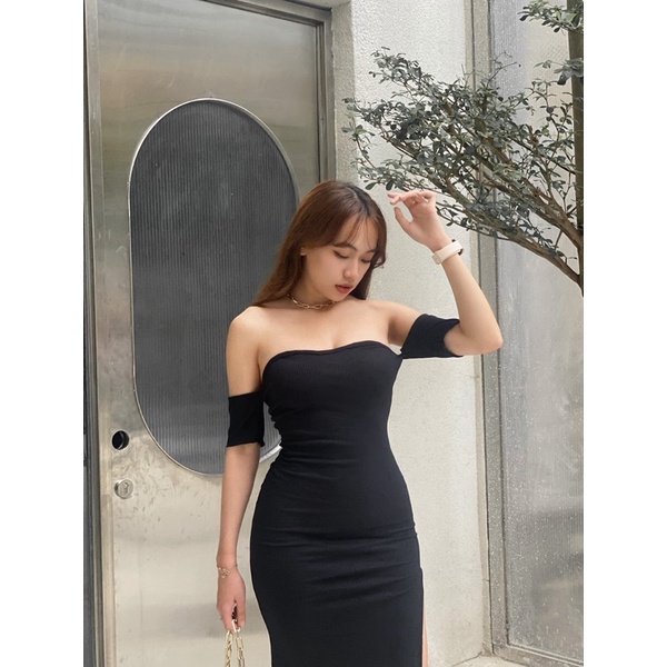 Đầm Body Xẻ Tà Trễ Vai ⚡FREESHIP⚡ Sexy, Tôn Dáng, Thích Hợp Đi Chơi, Dạo Phố,...
