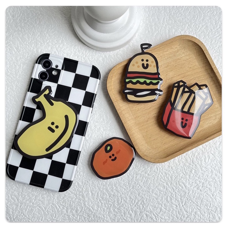 Giá đỡ điện thoại Fast Food nhựa bóng Popsock, Griptok
