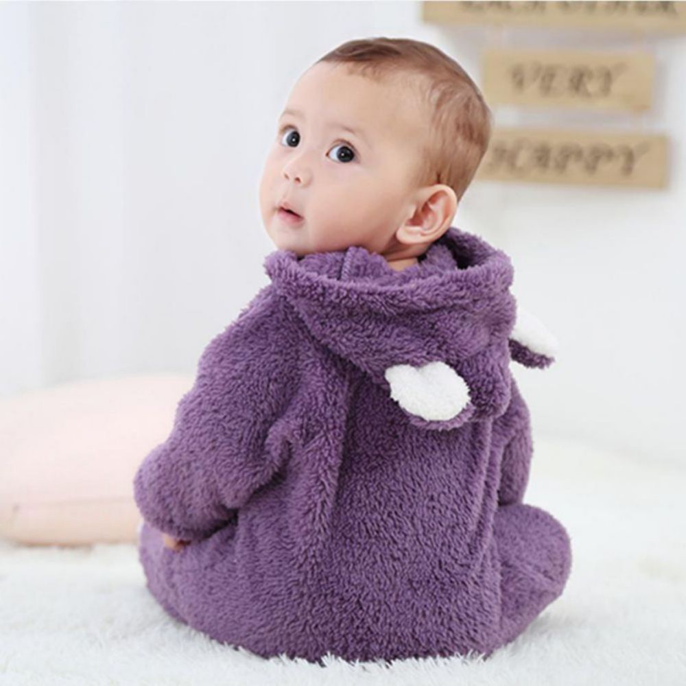 Bộ áo liền quần có nón tai gấu đáng yêu dành cho bé