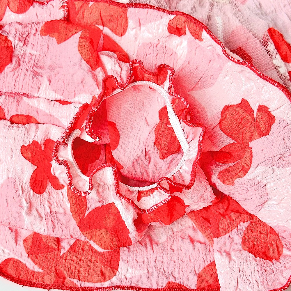 Váy bé gái sơ sinh liền quần hoa đỏ kèm nón và tất MINTSCLOSET Mint's Closet 0 1 2 tuổi - BS6045 - BV7032