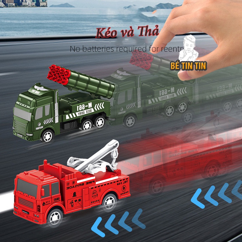 Đồ chơi ô tô mô hình công trình xây dựng Đồ Chơi TinTin cho bé thỏa sức đam mê (Sét 6 xe)