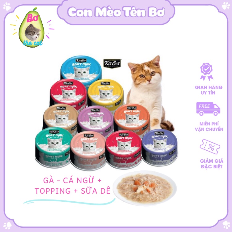 Pate Kit Cat Sữa Dê Bổ Sung Canxi Cho Mèo (Lon 85g)