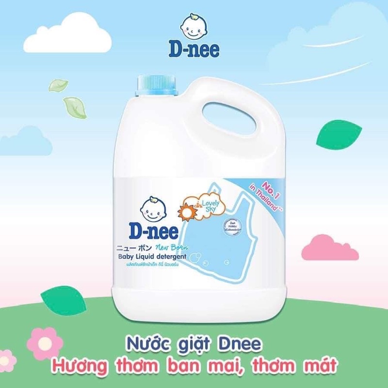 Chính hãng nước giặt quần áo em bé dnee 3000ml - ảnh sản phẩm 3