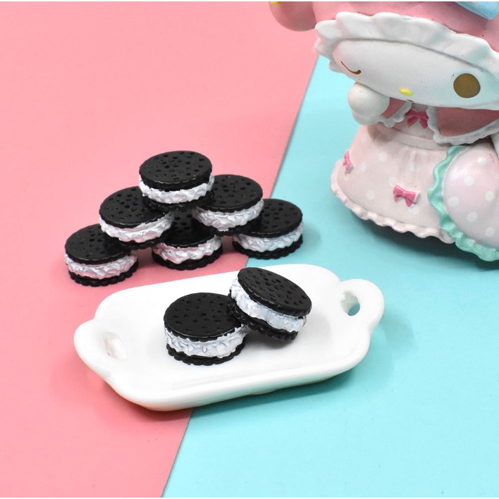 Mô hình bánh qui socola size mini trang trí nhà búp bê, nhà mô hình DIY