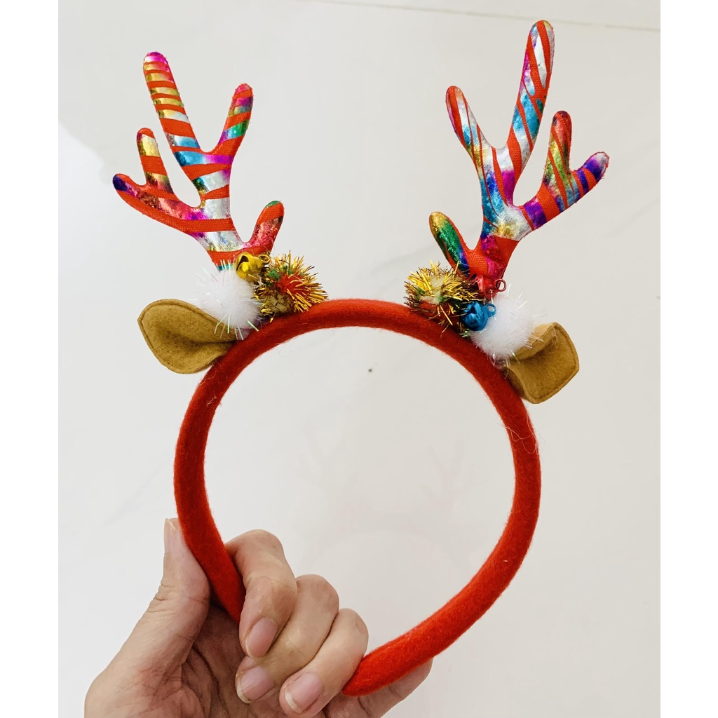 Cài noel tuần lộc kim sa lật siêu cute cho bé