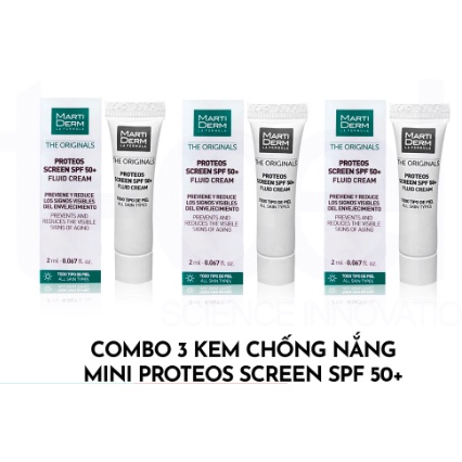 Kem chống nắng Marti Derm Mini 2ml xanh