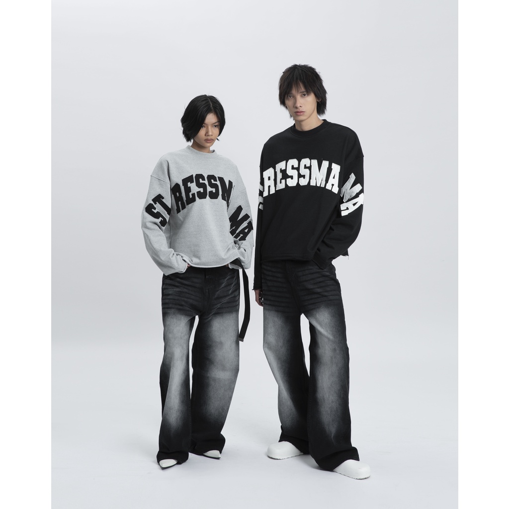 Quần jeans STRESSMAMA LOW RISE JEANS V2 - BLACK SHADED