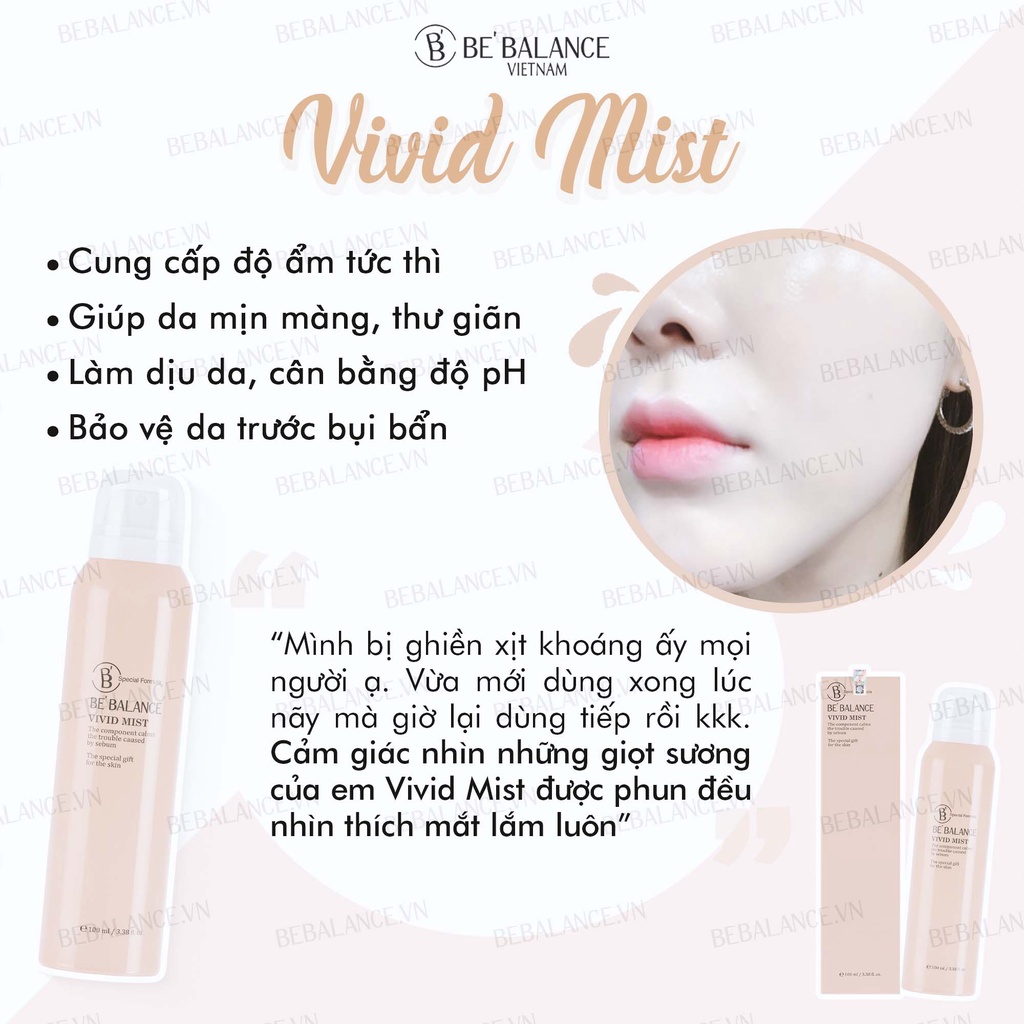 Xịt khoáng phun sương nano BEBALANCE Vivid Mist 100ml