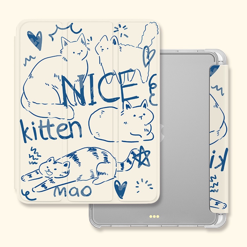 Ốp Máy Tính Bảng Mềm Hình Chó Mèo Cho iPad GEN10 7 / 8 / 9 Air4 / Air5 Pro11 "Pro12.9" 2022 Pro10.5 "mini6