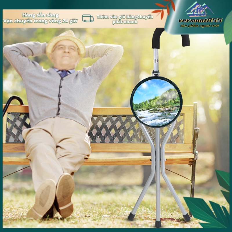 Có thể bán buôn Ghế đi bộ chân máy có thể gập lại di động ngoài trời Vermont055 Hàng giao ngay