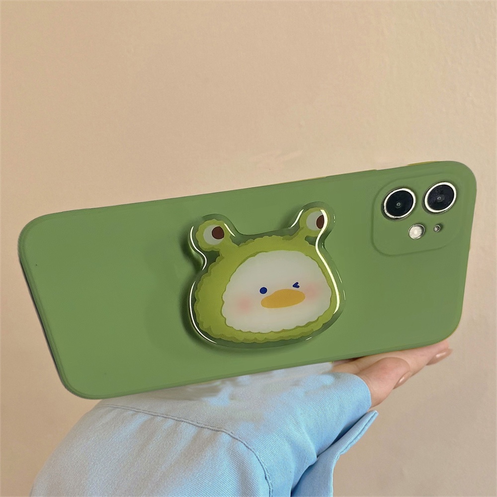 Ốp Điện Thoại TPU Mềm Chống Mồ Hôi In Hình Vịt Mắt To Cho IPhone 14 Pro Max 11 13 12 11 Pro Max X XS XR