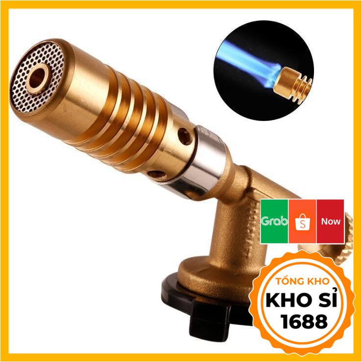 Đèn khò gas 1300 độ bằng đồng nguyên khối độ bền cao - khò lửa mini E657