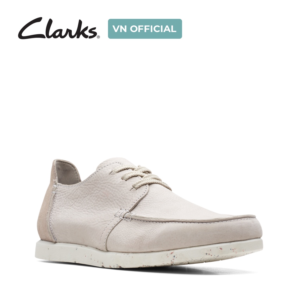 Giày Thể Thao Da Nubuck Nam CLARKS ShacreLite Low màu Stone Nubuck