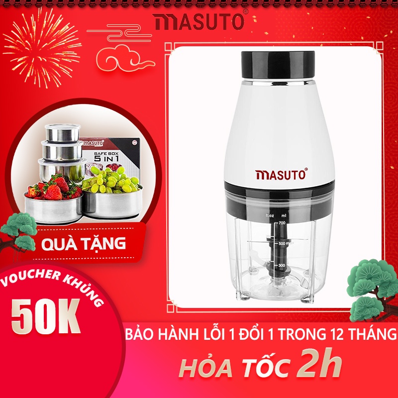 Máy xay đa năng Masuto chuyên gia xay ăn dặm nhuyễn mịn chỉ 10s TẶNG HỘP INOX