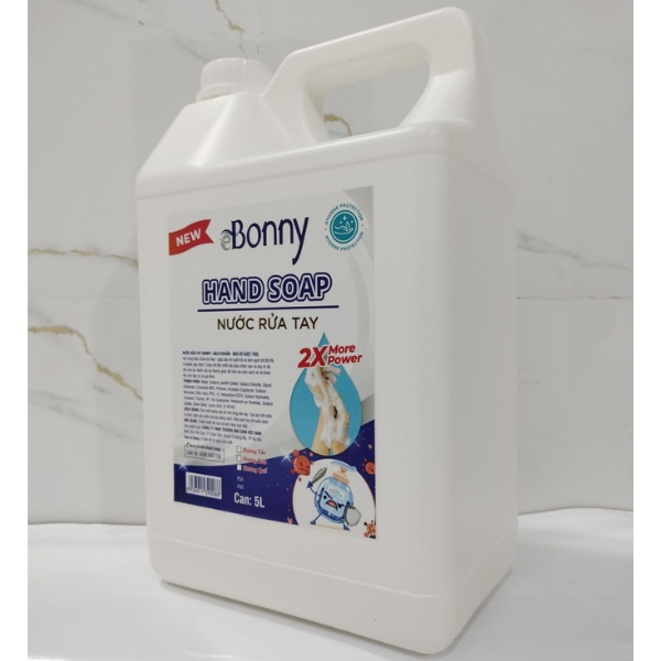 Nước rửa tay sát khuẩn BONNY, dung dịch sát khuẩn tay hand wash, nước rửa tay thảo mộc BONNY, Can 5 lít