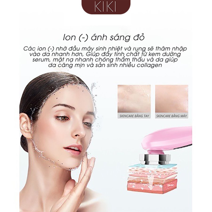 Máy massage mặt ion điện di tinh chất, tẩy trang, trẻ hóa da nâng ...