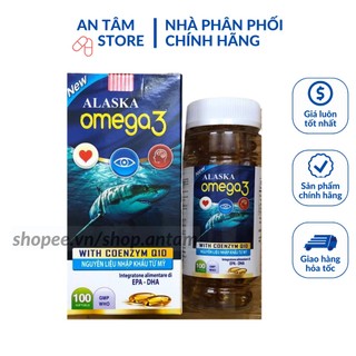 Viên uống Alaska Omega 3 (Hộp 100 viên) Giúp bổ sung acid béo không no cần thiết cho cơ thể.