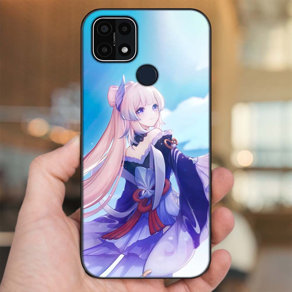 Ốp lưng Oppo A15, A15s viền đen in hình Sangonomiya Kokomi Genshin Impact