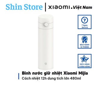 Bình nước giữ nhiệt xiaomi mijia, cách nhiệt 12h dung tích lớn 480ml, lót thép 316l không gỉ sét -shinstore