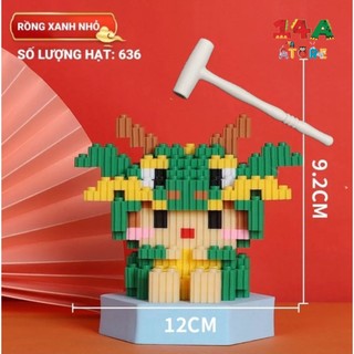 Lắp ráp 3d 12 con giáp mini mô hình thìn