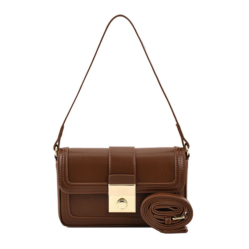 Túi Đeo Chéo Hình Vuông Nhỏ Màu Kaki Phong Cách Hàn Quốc Dễ Phối Đồ Thời Trang Cho Nữ