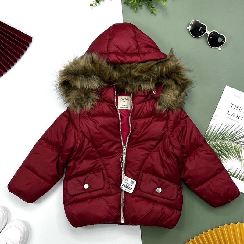 Hàng mới về 🎄🎄🎄Áo phao bé gái 2 mặt, áo phao xuất dư Liti Baby có mũ lông, size 1-5, chất phao đẹp, dày dặn, ấm áp