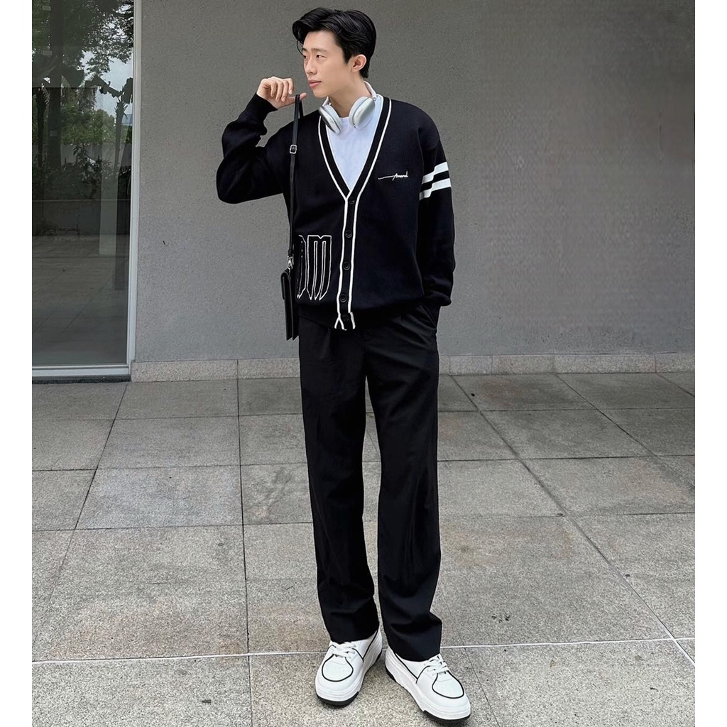 Áo khoác Modern City Cardigan áo len - Black