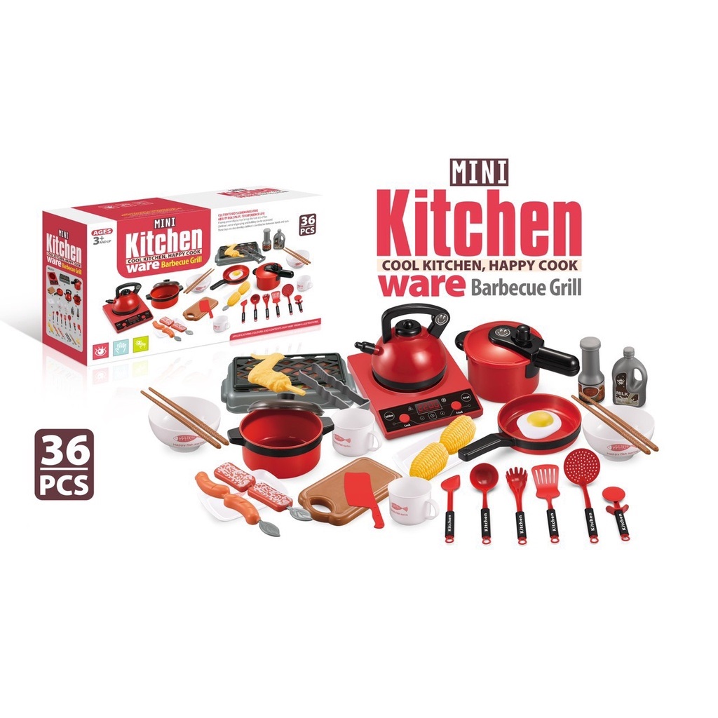 Đồ Chơi Bộ Đồ Chơi Nấu Ăn 36 Món Cho Bé Tập Nấu Ăn