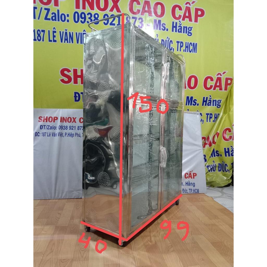 ( HCM ) -Tủ Úp Chén Bát Soong Nồi - Tủ Bếp INOX Cao Cấp - Toàn Bộ Kính Cường Lực – Mã: B104015I-CL– HĐ - ( Feeship KV Tp