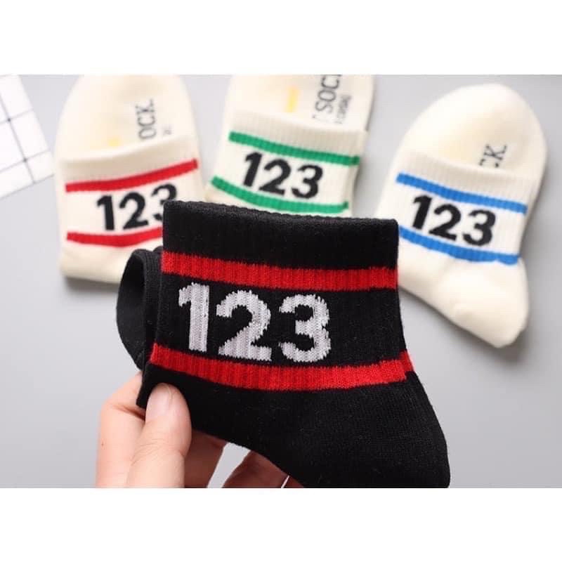 Set 10 vớ tất UNISSEX 123 phong cách thể thao