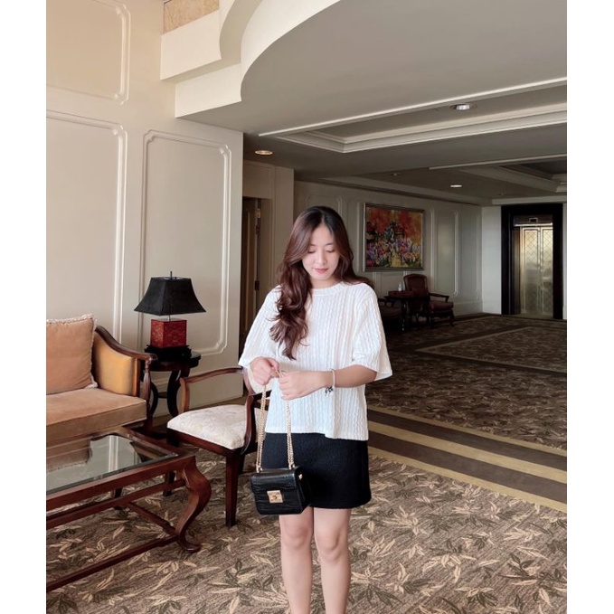 Áo len kiểu ngắn tay thiết kế Ma Vie