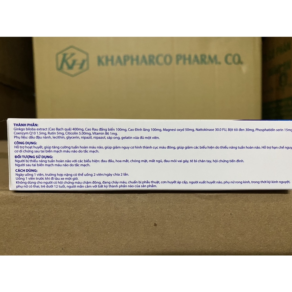 CEVINTON FORTE - Viên uống bổ não ,tăng cường lưu thông máu lên não giúp giảm đau đầu - Hộp 30 viên