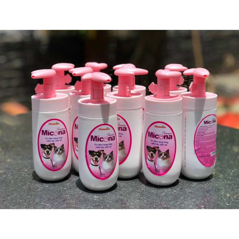Sữa tắm Micona ngừa viêm da viêm nang lông nấm da giảm ngứa cho chó mèo